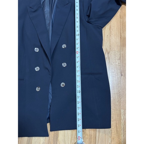 Bar III Navy Blue Double Breasted Open Blazer Jacket Women's XXL Old MOney - Picture 7 of 9